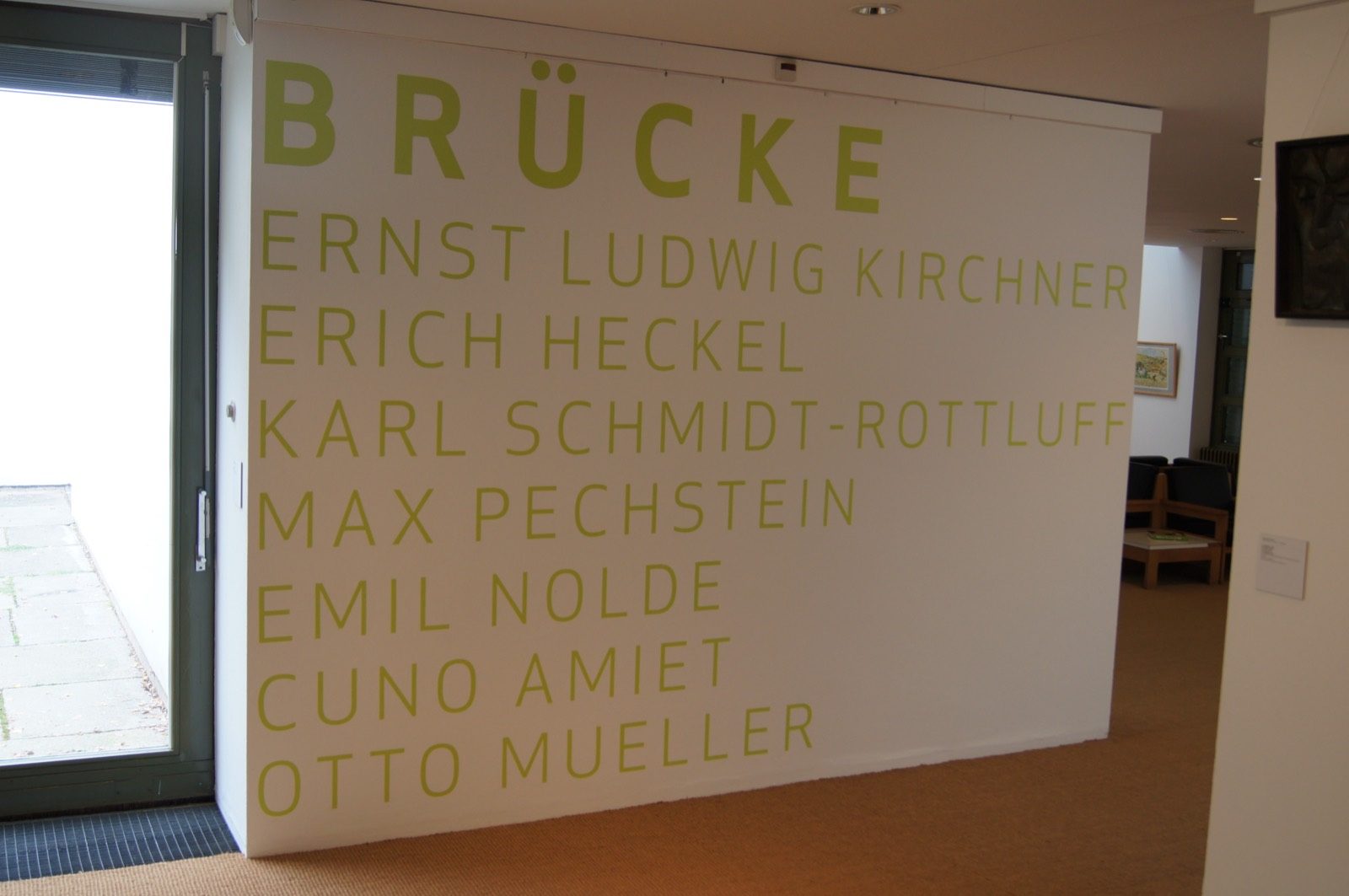 Oversigt over Brücke-malerne på Brücke-museet i Berlin